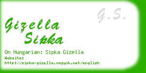 gizella sipka business card